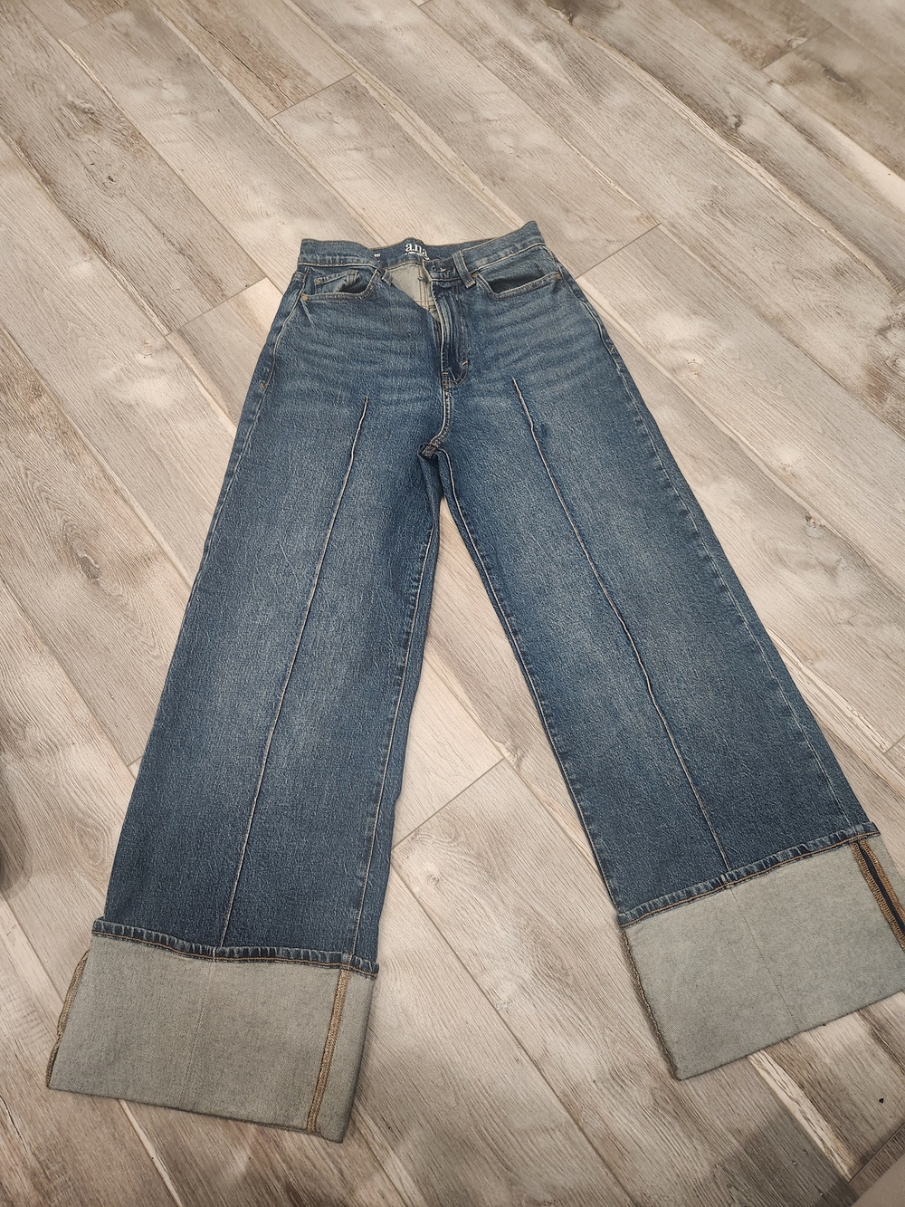 a.n.a. Highest Rise Wide Leg Cuffed Jeans Size 2